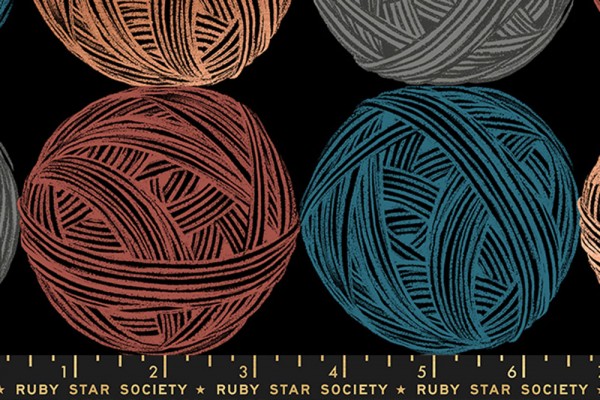 Ruby Star Society CANVAS Purl by Sarah Watts Linen Black