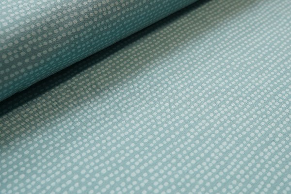 Reststück Biojersey Dotted Line Türkis