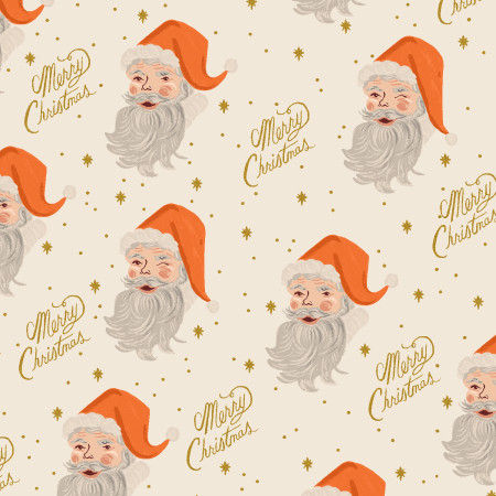 Rifle Paper Holiday Classics Santa Cream Metallic