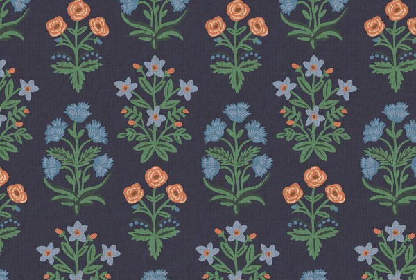 Camont Rifle Paper Menagerie Mughal Unbleached CANVAS Navy