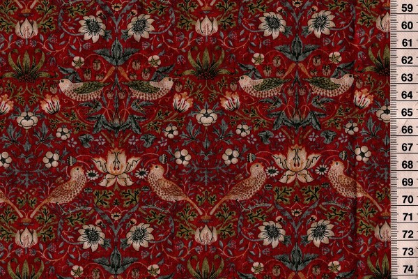 Morris Kelmscott MINI Strawberry Thief red