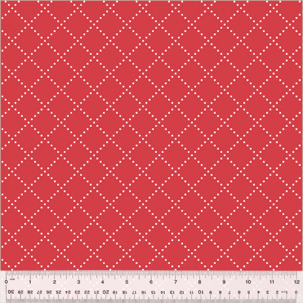 Clover & Dot Allisson Harris Cluck Cluck Sew Bias Grid Red