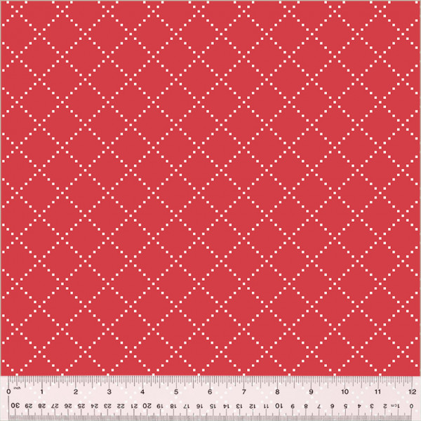 Clover & Dot Allisson Harris Cluck Cluck Sew Bias Grid Red