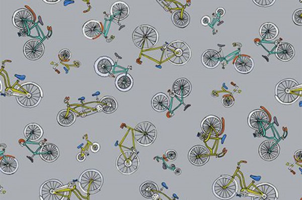 Cosmo Textiles Bicycle grey