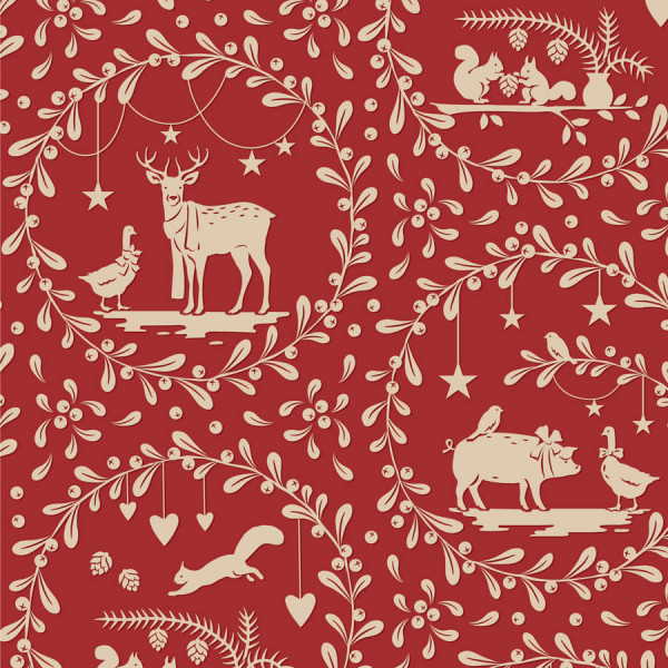 VORBESTELLUNG Tilda Merry Little Christmas Paperscenes Burgundy