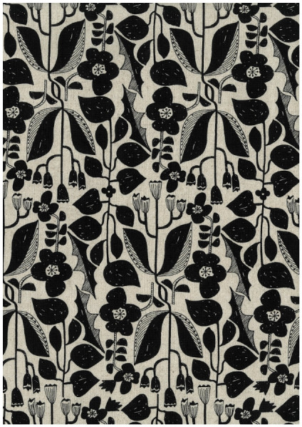 Kokka Canvas Retroblumen natural
