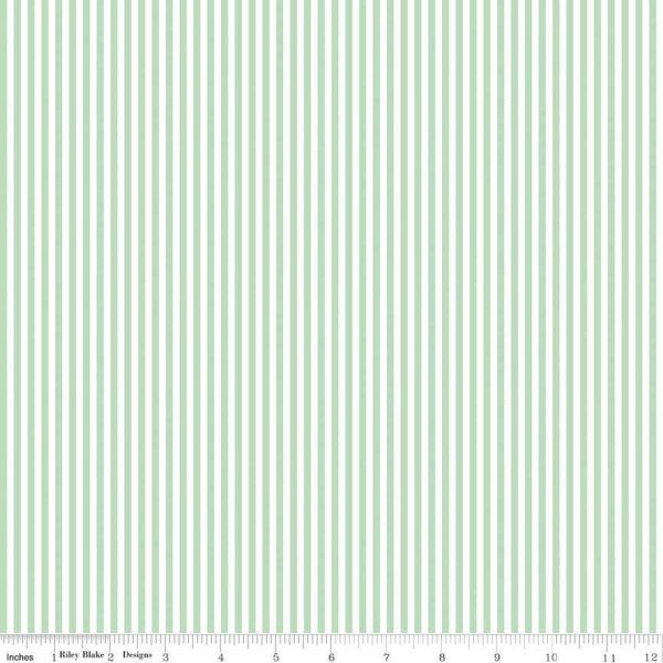 RIley Blake Design Basic Stripes 1/8 inch sweet mint