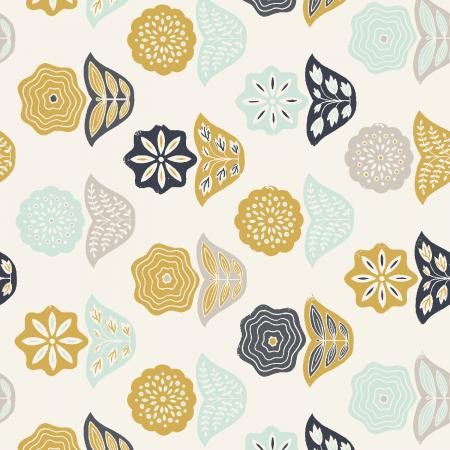 Cotton and Steel Tidepool - Modern Meadow Basket Blooms Navy