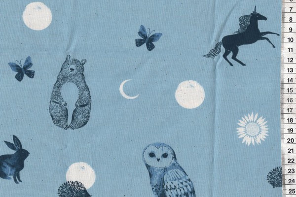 Ruby Star Society Crescent Soft Blue Forest Dot by Sarah Watts