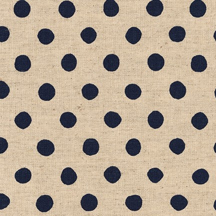 Canvas Natural Dots navy