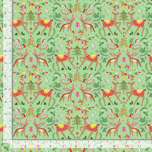 Dear Stella Fabrics Blitzened Feeling Pine Tendril