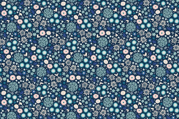 Arcadia by Pippa Shaw Flower Patch navy