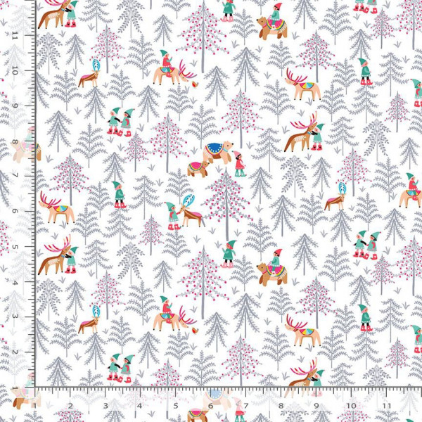 Dear Stella Fabrics Blitzened Express Your Elf White