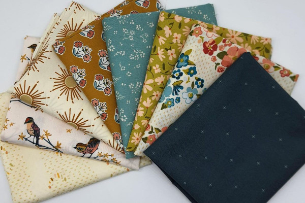 Fat Quarter Gloria Maureen Cracknell Teal