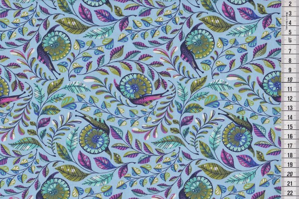 Tula Pink Slow & Steady Pit Crew blue raspberry