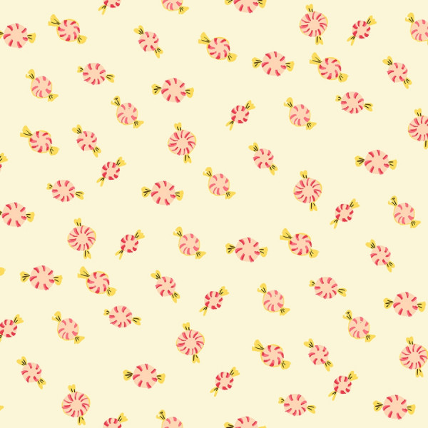 Heather Ross Studio Edit Peppermint Candies Cream