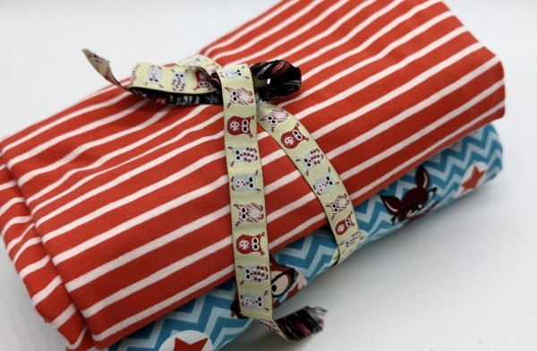 Stoffpaket Stoffonkel Nerd mit rotem Ringel