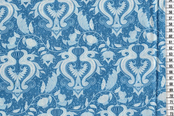 Baumwolldruck Tilda Sunkiss Ocean Flower blue