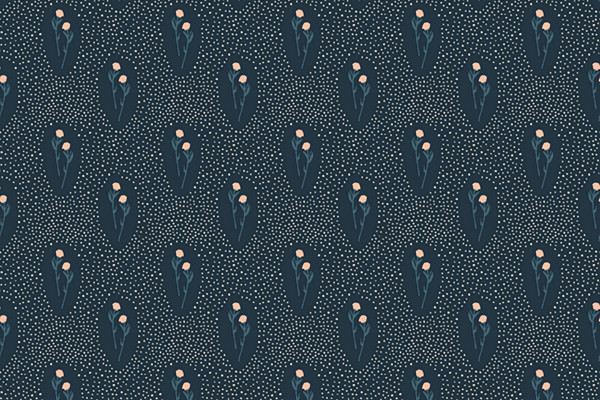 Cotton and Steel Summer Folk Lissie Teehee Summer Folk Indigo