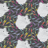 Pre-Order Tula Pink Graywork True Color Just Bearly Carbon