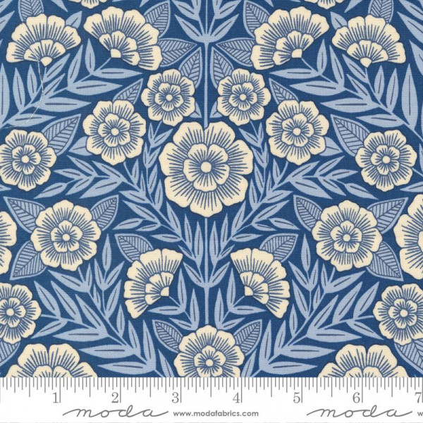 Katherine Watson Flower Press Florals Indigo