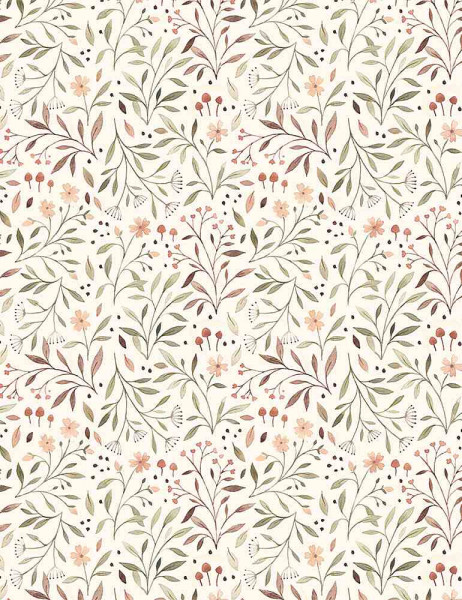 Dear Stella Fabrics Little Forest Nina Stajner Flora cream