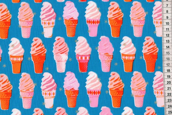 Ruby Star Society Social Icecream Metallic Bright Blue by Melody Miller