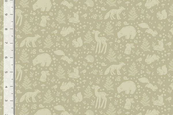 Dear Stella Fabrics Little Forest Nina Stajner The Forest Seafoam