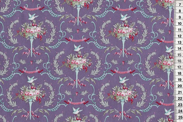 Tilda Old Rose Birdsong Mauve Lilac