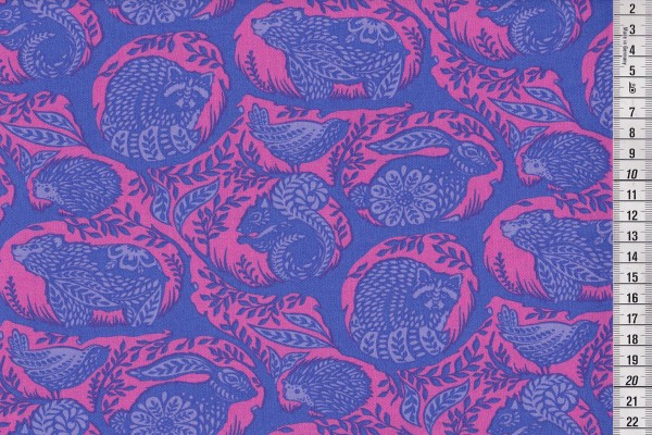 Tula Pink Slow & Steady Grandstand blue raspberry