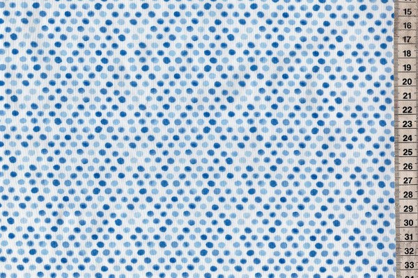 Stretchjersey Ocean Breeze Punkte blau