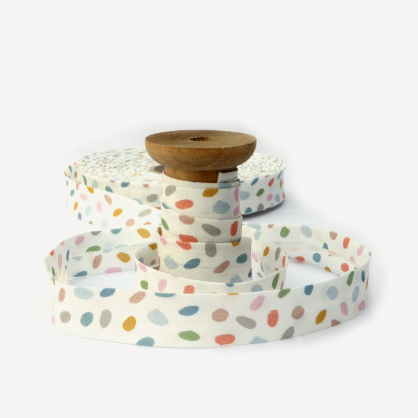 Schrägband Westfalenstoffe Kleckse multi
