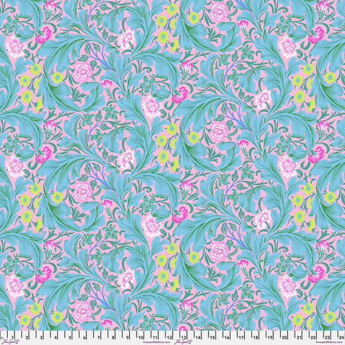 Kaffe Fassett X Morris & Co. Cotton Lawn Leicester aqua