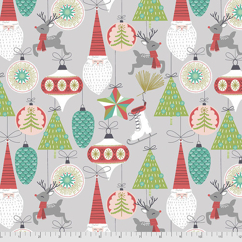 Fa La La by Maude Ashbury Bells Baubles-Grey