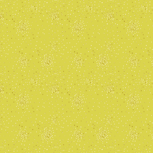 Cotton and Steel Basics - Clusters Honeydew Metallic
