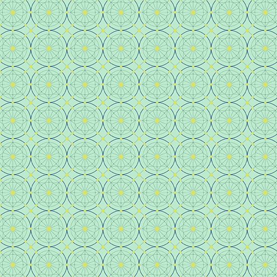 Fabric from the Attic by Giucy Guice - Buttons Soft Turquoise