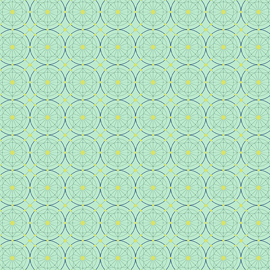Fabric from the Attic by Giucy Guice - Buttons Soft Turquoise