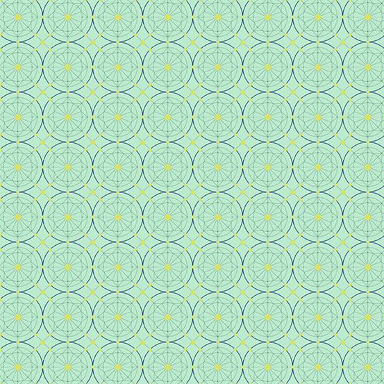 Fabric from the Attic by Giucy Guice - Buttons Soft Turquoise