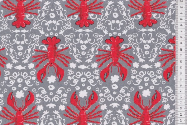 Stretchjersey Lobster grau by CherryPicking