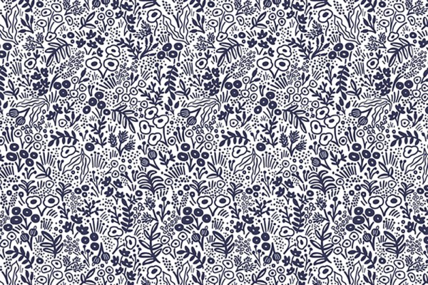 Cotton and Steel Basics - Rifle Paper Co - Tapestry Lace Navy