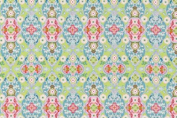 Baumwollwebware Julia Ornamente lime
