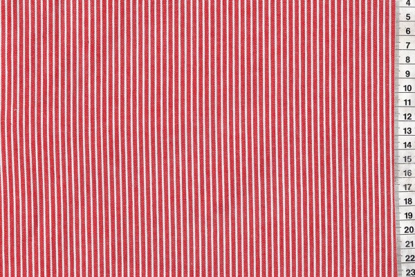 Jeans Streifen rot/ecru