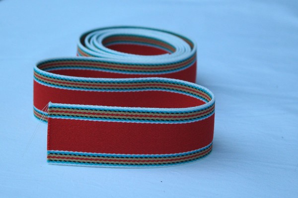 Gurtband Streifen rot/bunt