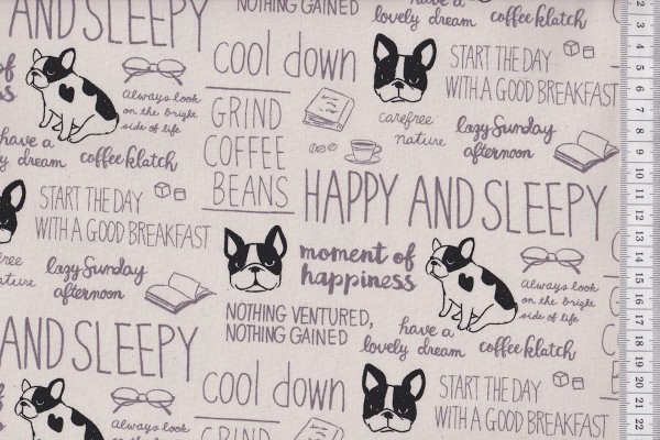 Kokka Canvas Moments of Happiness creme