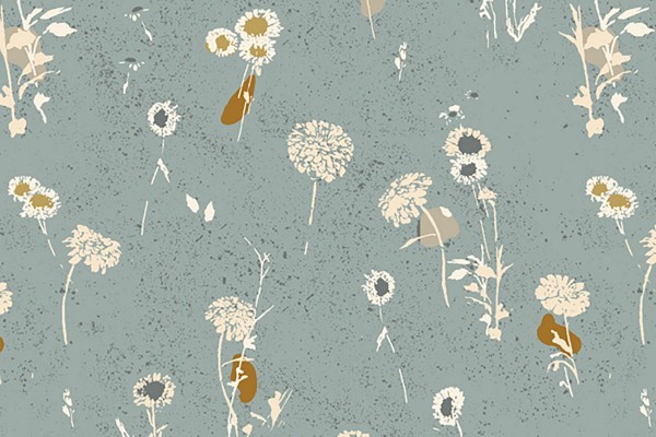 Cotton and Steel Summer Folk Lissie Teehee Painted Meadow Sky Blue