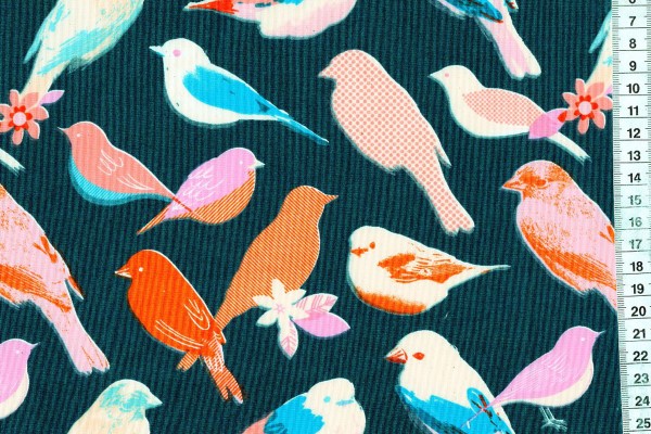 Ruby Star Society Social Birds Navy by Melody Miller