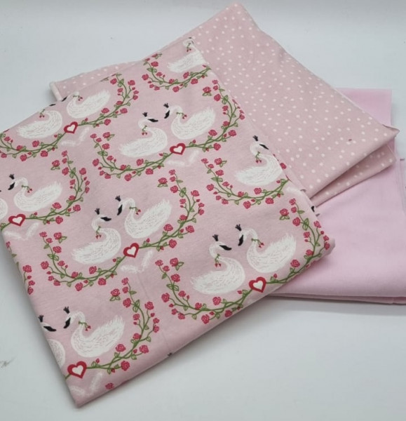Stoffpaket Jersey Stoffonkel Schwan