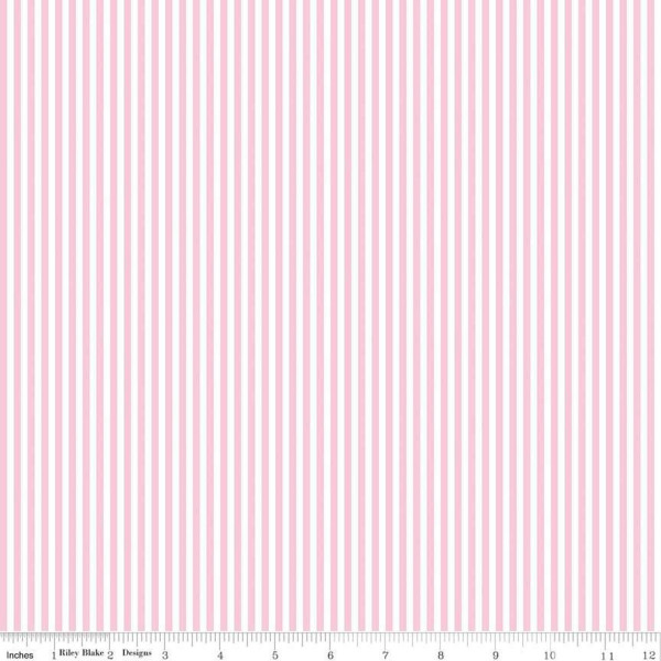 RIley Blake Design Basic Stripes 1/8 inch peony