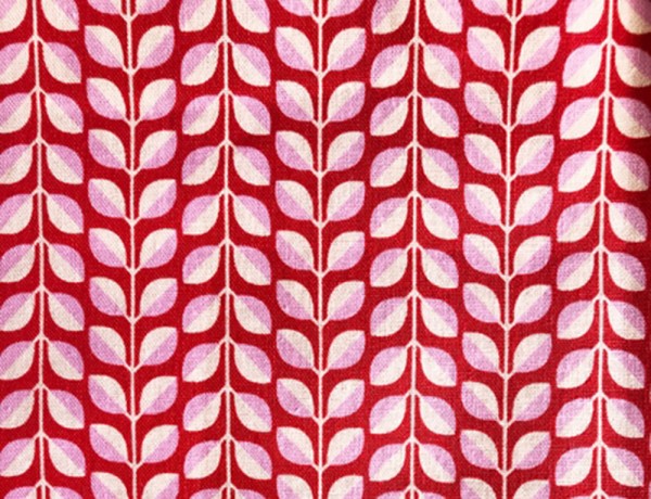 Kokka Mees&Mees Canvas Retro Blätterreigen rot