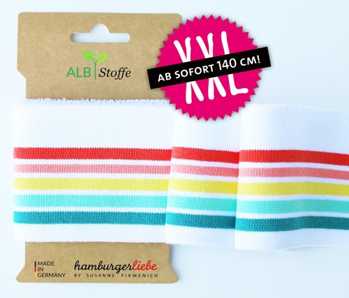 Bio Bündchen Cuff Me MONO XXL Rainbow pastell Col. 51
